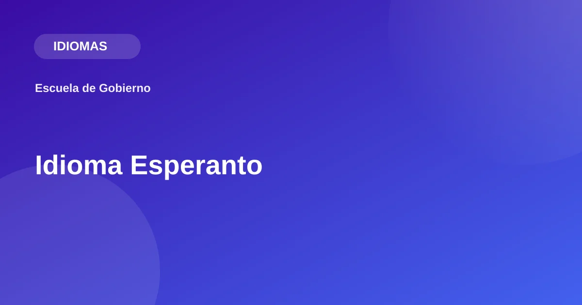 Idioma Esperanto