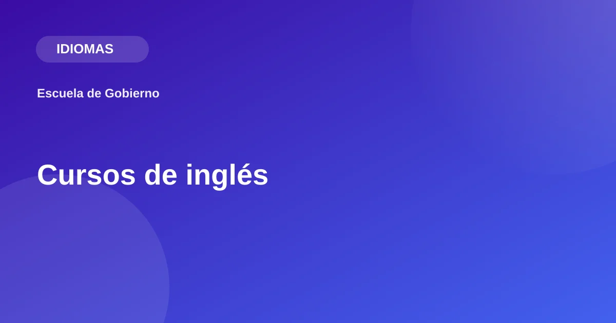 Cursos de inglés