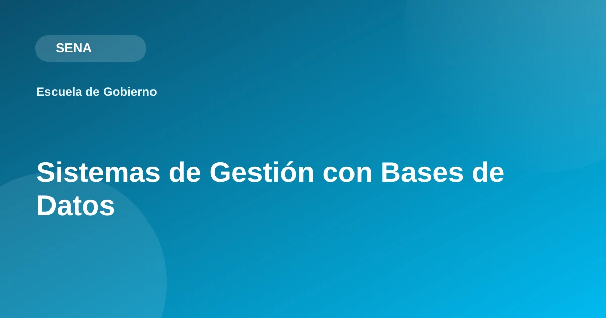 Sistemas de Gestión con Bases de Datos